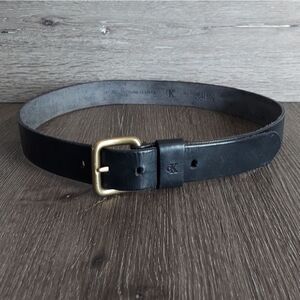 Calvin Klein Black Leather Belt Size Large